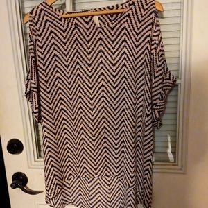 Entro Chevron Patterned Women's Top